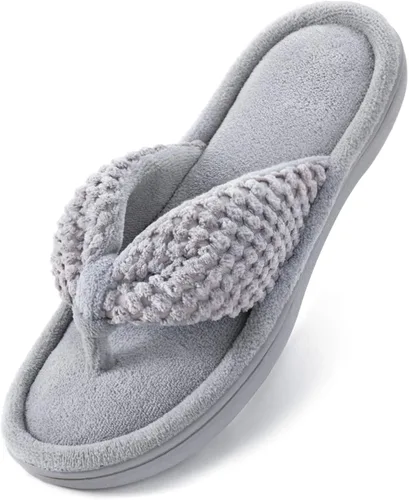 Vista 12 de ULTRAIDEAS - Sandalias Flip Flop para mujer de espuma con memoria para usar en casa