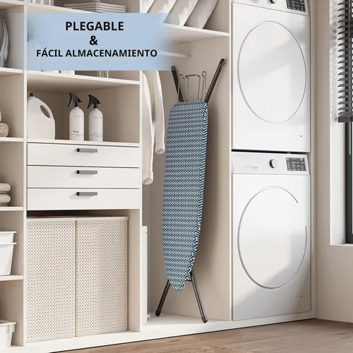 Vista 7 de APEXCHASER Tabla de planchar plegable tamaño matrimonial 43 x 13, altura Azul