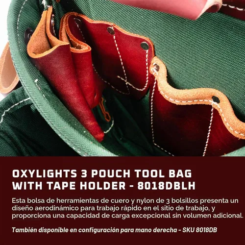 Vista 2 de Occidental Leather OxyLights 3 Pouch Tool Bag with Tape Holder