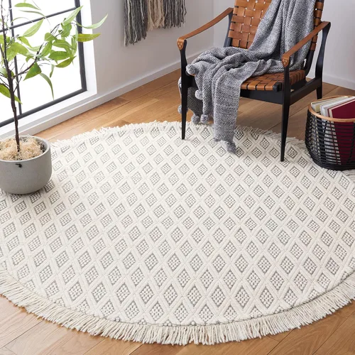 Vista 11 de SAFAVIEH Natura Collection - Alfombra de pasillo de 9 pies, color marfil y negro, diseño de transición, ideal para zonas de alto tráfico en pasillo
