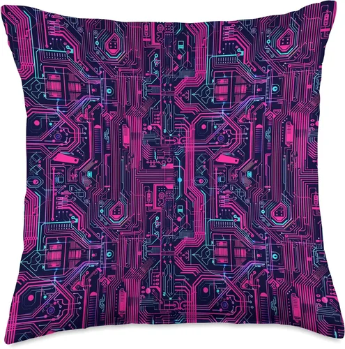 Vista 4 de Cyberpunk - Cojín con patrón de placa de circuito