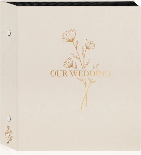 Vista 7 de Lanpn Álbum de Fotos de Boda 4x6 pulgadas 2 Paquetes, Cada Paquete Contiene 50 Fotos, Bolsillos Deslizantes Mini Álbumes de Fotos de Boda de Lino