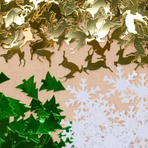 Vista 7 de Ángel de confeti navideño con halo, ángel con cuerno, cruz – Paquete de 3 (1.5 onzas) #3001