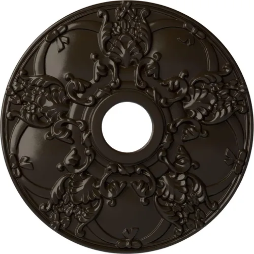 Vista 57 de Ekena Millwork CM18NOCGS Medallón de techo Norwich, 18.0 in de diámetro exterior x 3.4 in de diámetro interior x 1 3/8"P, pátina verde cobre pintado