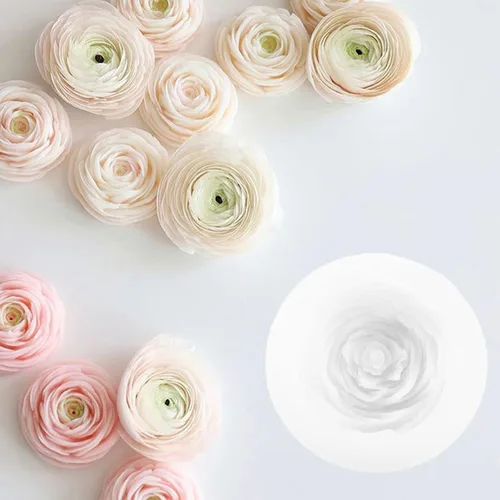Vista 10 de 2 moldes para velas de flores de peonía, molde de jabón hecho a mano con flores 3D para fondant, hecho a mano, loción, barra, crayón, crayón 2