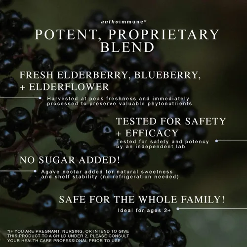 Vista 4 de Jarabe de saúco orgánico – Antoinmune – Suplemento de apoyo inmunológico para adultos y niños – USDA Organic, Fórmula de saúco negro ultra premium