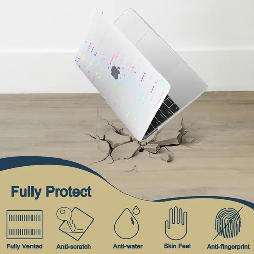 Vista 104 de Funda compatible con MacBook Air de 11 pulgadas 2015-2010 A1465 A1370, diseño impreso de plástico para laptop, carcasa protectora Air de 11.6