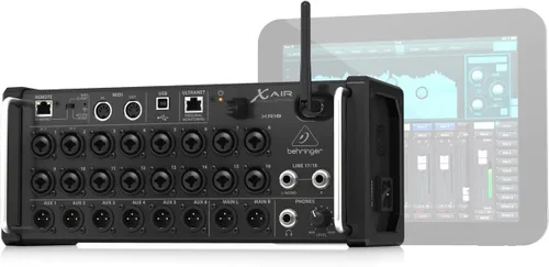 Vista 8 de Mezcladora digital de 18 canales y 12 bus Behringer X AIR XR18 para tablets iPad/Android con 16 preamplificadores programables Midas, módulo Wifi
