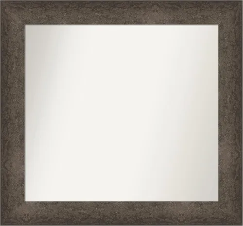 Vista 547 de Amanti Art Espejo de pared personalizado no biselado (25 x 25 pulgadas), marco de bronce acentuado, varios tamaños personalizados, espejo de baño