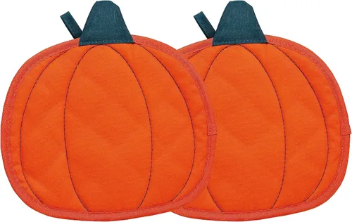Vista 10 de Pearhead Juego de 2 soportes para ollas de chef de esqueleto de Halloween, almohadillas calientes de cocina resistentes al calor con bucles
