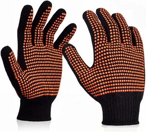 Vista 9 de HTVRONT Guantes resistentes al calor para sublimación - 2 piezas de guantes resistentes al calor para sublimación con protuberancias de silicona Rojo