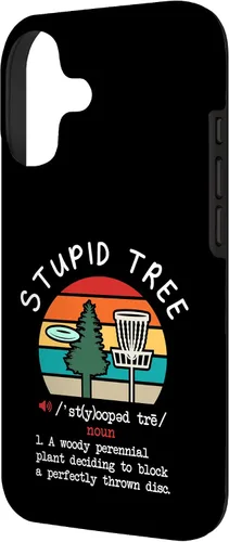 Vista 2 de Disc Golf Stupid Tree Funny Disc Golfing Lover Player Gift Case for iPhone 17