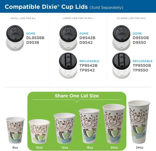 Vista 3 de Dixie, DXE5342DXCT, Vasos calientes de papel PerfecTouch, 500 / cartón
