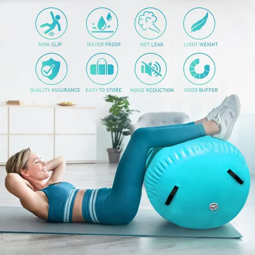 Vista 5 de DNYSYSJ Air Roller Air Spot - Barril de aire para gimnasia, entrenador de gimnasia con bomba eléctrica para yoga, animadoras, hogar y uso en agua