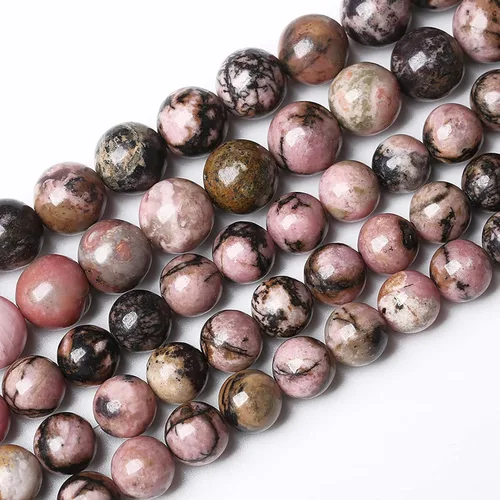 Vista 5 de 100 cuentas de piedra multicolor natural de 0.236 pulgadas (0.236 in), cuentas espaciadoras sueltas redondas para hacer pulseras, collares, aretes