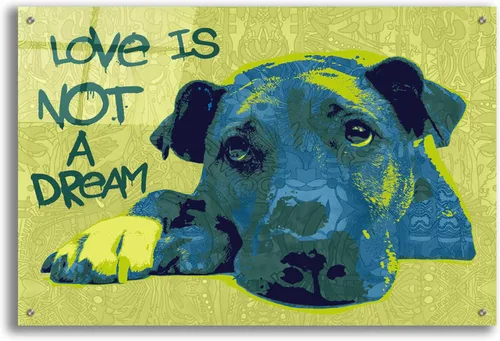 Vista 9 de Epic Art 'Love Is Not A Dream' by Dean Russo, Acrylic Glass Wall Art, 16"x12