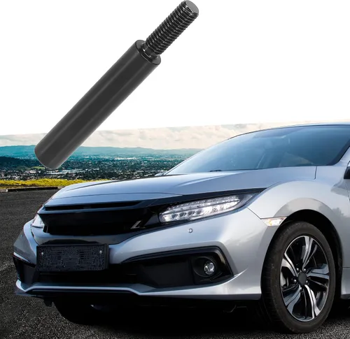 Vista 2 de Extensor de perilla de palanca de cambios de 3 pulgadas M10X1.25 para Honda Civic 1989-2018 aleación de aluminio negro