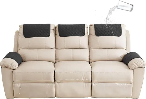 Vista 13 de XMAYODS Funda impermeable para sillón con reposabrazos, fundas antideslizantes para sofá y reposacabezas, fundas para respaldo, fundas para sillón