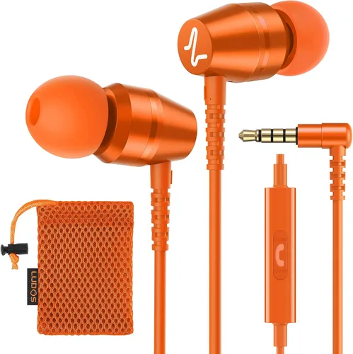 Vista 9 de LUDOS OMNITONE Auriculares con cable in-ear, 5 años de garantía, auriculares con micrófono, conector de 3.5 mm, auriculares con cable