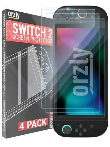 Vista 12 de Orzly Screen Protector for Nintendo Switch Lite 2019 Model [4 Pack] Tempered Glass Screen Protectors. No Bubbles Easy Installation Anti Scratch