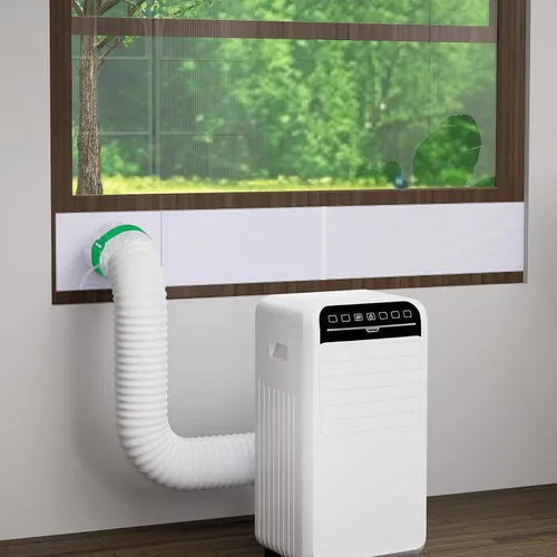 Vista 9 de GCGOODS Kit de ventilación de ventana de CA con protector de hojas de malla para aire acondicionado portátil, kit de sellado de ventana aislado