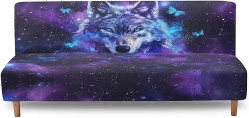 Vista 24 de Fundas para sofá cama con estampado de vaca marrón girasol con bandas elásticas para el hogar, sala de estar, fácil de instalar, antideslizante