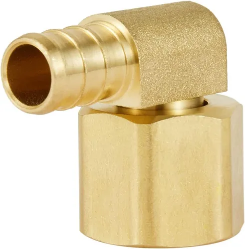 Vista 6 de 2 piezas EFIELD Barb Crimp Pex 1/2 "x 1/2" hembra NPT adaptador de codo giratorio Adaptador de codo giratorio hembra PEX resistente, ASTM