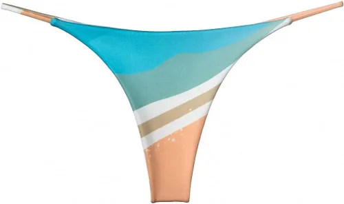 Vista 12 de Tanga de encaje sin costuras para mujer, ropa interior de cintura alta con tiras en G Serie 010-leopardo
