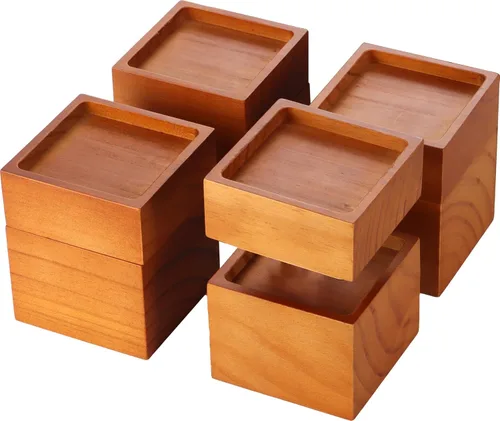 Vista 8 de Elevadores de muebles de cama de madera Lufia de 1 pulgada, elevadores de muebles de madera de pino macizo: mejora la durabilidad, la comodidad