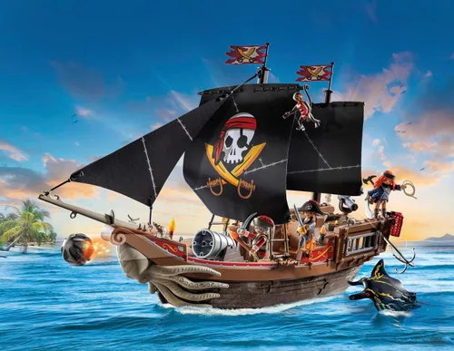 Vista 3 de Playmobil Piratas: Gran Barco Pirata