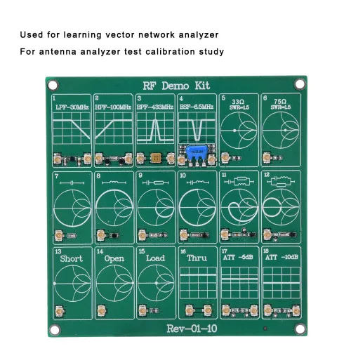 Vista 2 de Garosa Kit de demostración de placa de prueba de frecuencia Módulo de prueba VNA Analizador de red de vectores Prueba de placa de protoboard Módulo