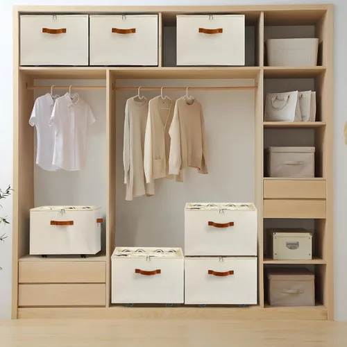 Vista 2 de Foyego Organizador de zapatos para armario, organizador de zapatos con ruedas y divisores ajustables, caja de almacenamiento de zapatos apilable