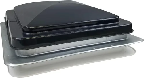 Vista 2 de HENG’S INDUSTRIES 14" Ventilación de techo universal para remolques de camping con tapa para humo y ventilador de 12 voltios 74112-C