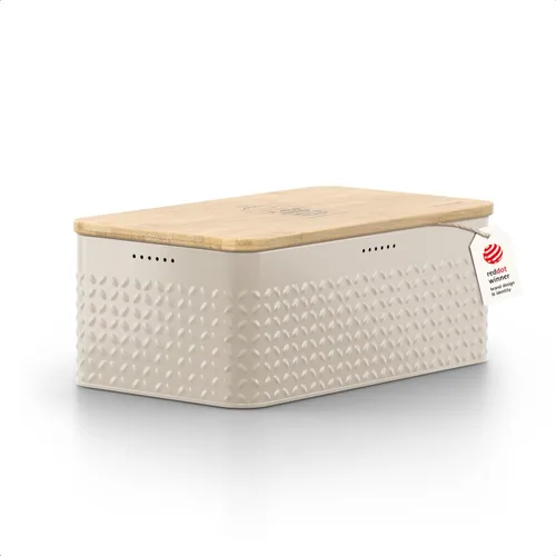 Vista 19 de LARS NYSØM Panera I Caja de pan de metal para una frescura duradera con almohadillas antideslizantes I Papelera para productos horneados con tapa