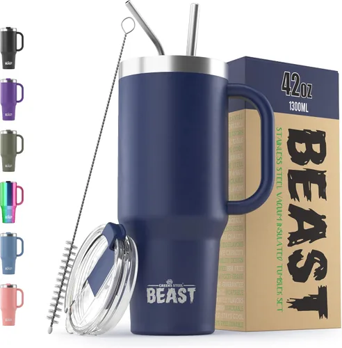 Vista 67 de Beast Vaso de 10 oz de Acero Inoxidable con Aislamiento al Vacío para Café y Hielo de Doble Pared Termo de Viaje (Blanco Ártico)