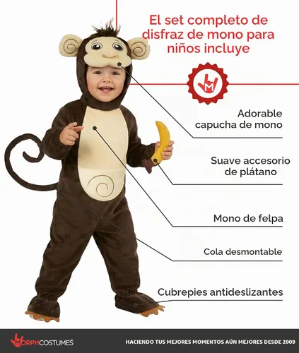 Vista 2 de Morph, Disfraz de mono para niños, disfraz de mono, disfraces de Halloween