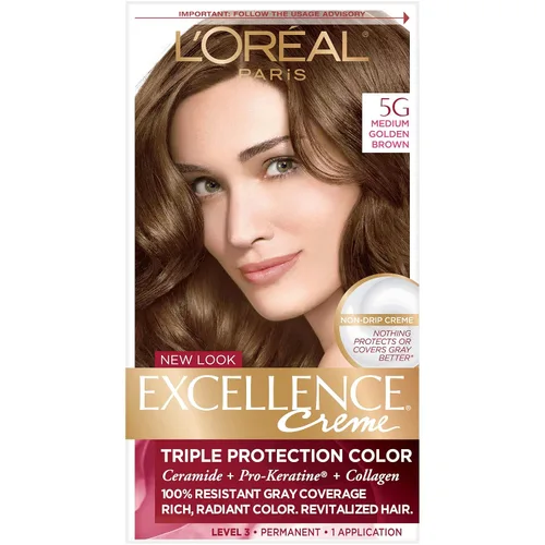 Vista 3 de L'Oreal Paris Excellence - Crema de color de triple protección, marrón oscuro/natural, 4 unidades (paquete de 3)