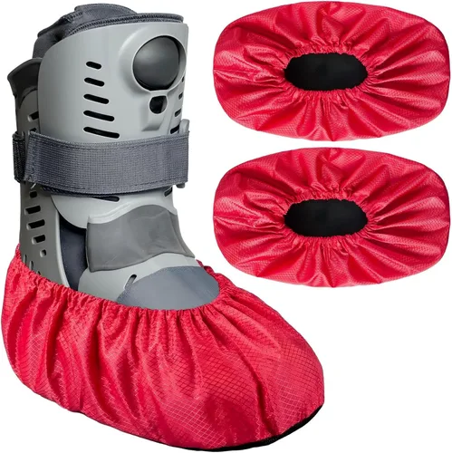 Vista 10 de Shyyween 2 piezas de fundas para botas de caminar Air Cam para fracturas médicas, fundas impermeables para botas de yeso, fundas para zapatos