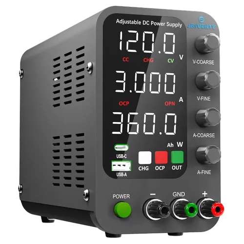 Vista 8 de Fuente de alimentación de CC variable, 0-30V 0-10A Fuente de alimentación de banco regulada de CC con pantalla LED de 4 dígitos de alta precisión