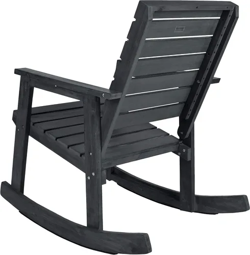 Vista 3 de SAFAVIEH FOX6702K Colección para exteriores Alexei - Silla mecedora, gris pizarra oscura gris (Dark Slate Gray)