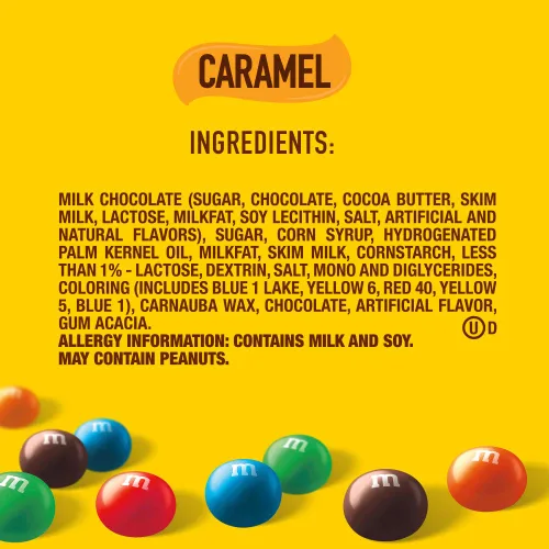 Vista 3 de M&M'S - Caramelos navideños de chocolate con leche y caramelo - Bolsa de caramelos a granel resellable tamaño fiesta, 34 onzas