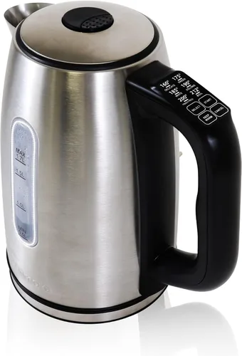 Vista 8 de Total Chef - Hervidor de té eléctrico, 1.8 cuartos de galón / 1.7 L, hervidor de agua caliente de vertido inalámbrico, luz LED, apagado automático