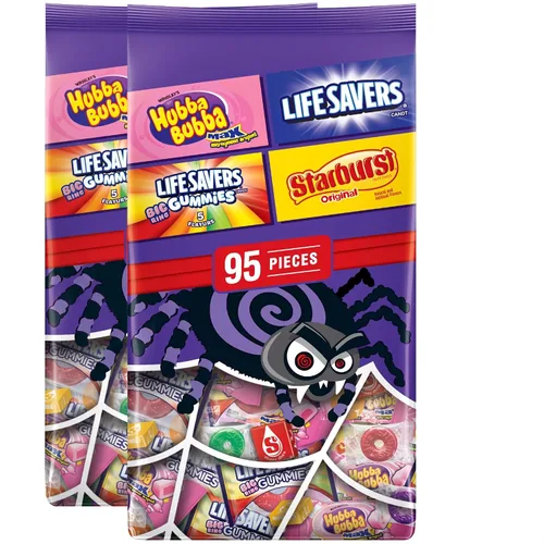 Vista 9 de Starburst, Life Savers, Hubba Bubba y Life Savers - Gomitas de caramelo de Halloween, mezcla surtida, masticables, de chicle de burbujas y caramelos
