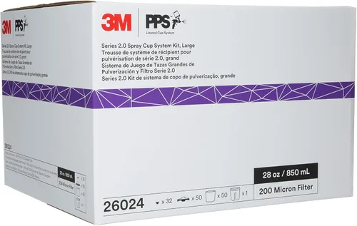 Vista 2 de 3M - Conjunto de vaso de PPS 2.0, tapas y forros de pistola de pulverización