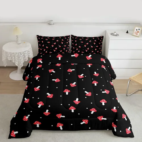 Vista 40 de Feelyou Juego de ropa de cama de sirena suave para niños y niñas, juego de edredón de escamas de peces oceánicos, tamaño individual, edredón