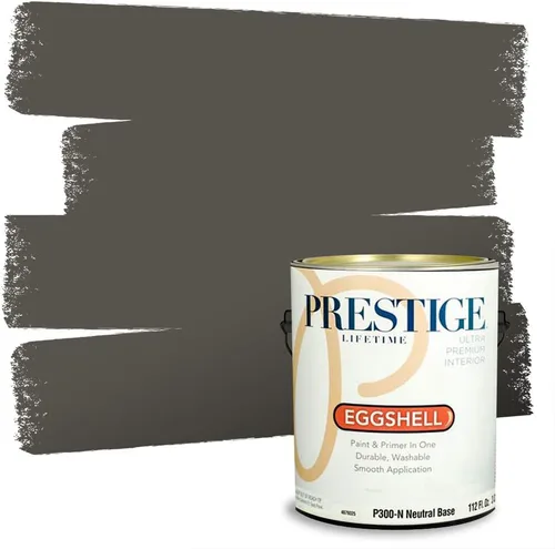 Vista 140 de PRESTIGE Paints - Pintura interior e imprimación en uno, 1 galón, cáscara de huevo, pimienta envejecida