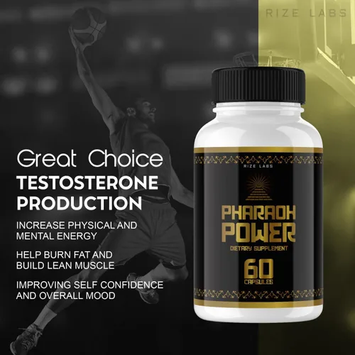 Vista 2 de rize labs Pharaoh Power Supplement – Píldoras de apoyo de fórmula avanzada, suplemento dietético, cápsulas extra fuertes sin OMG fórmula avanzada