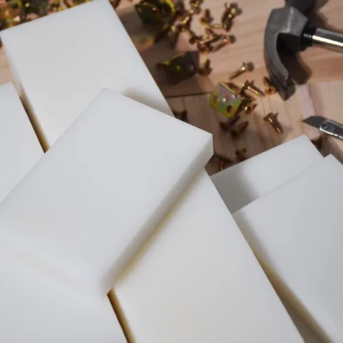 Vista 6 de Bloque de HDPE Blanco PE Polietileno Rectangular Sólido Plástico Bloque de Golpeo de Alta Densidad Hoja Ideal para Proyectos de Bricolaje