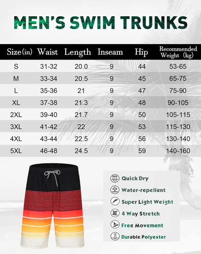 Vista 6 de APTRO Men's Quick Dry Swim Trunks 9" Swimsuits Mesh Liner Beach Bathing Suits Long Swimming Shorts
