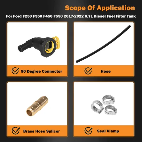 Vista 2 de Para Ford F250 F350 F450 F550 6.7L, kit de reparación de conector de línea de suministro de tanque de filtro de combustible diésel 2011-2022